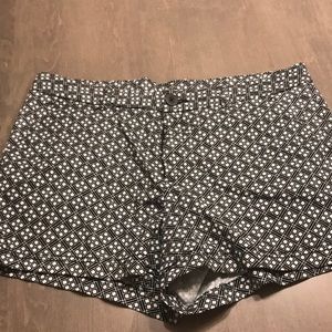 Ladies black and white shorts